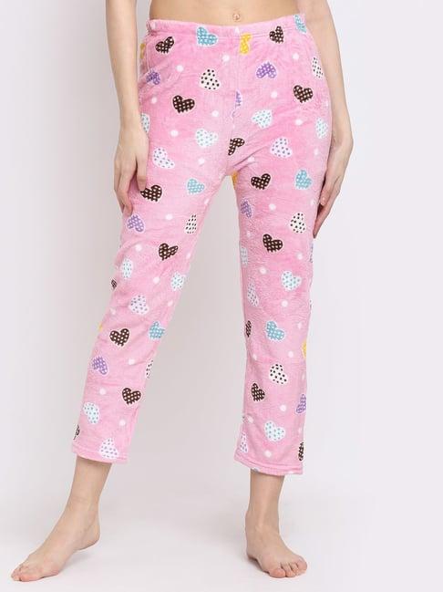 neudis baby pink printed lounge pants