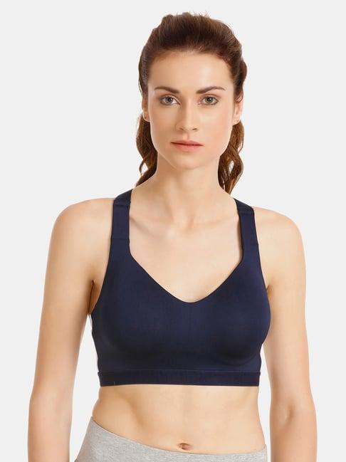 zelocity by zivame blue sports bra