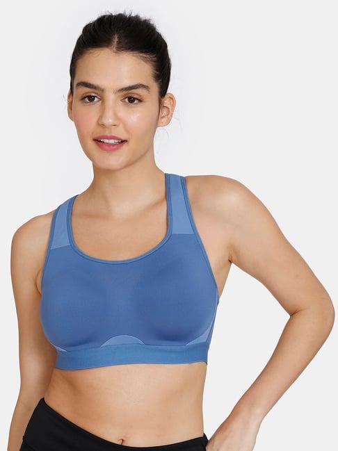 zelocity by zivame blue sports bra