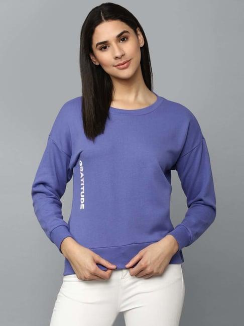 allen solly blue cotton sweatshirt