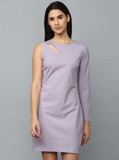 allen solly purple regular fit a-line dress