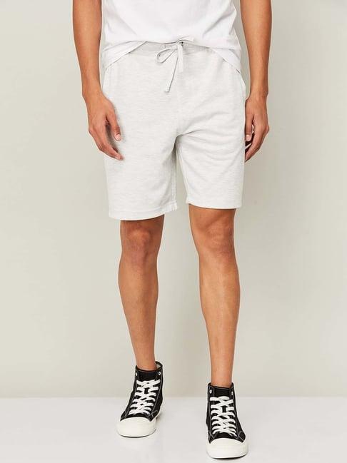 fame forever by lifestyle white cotton regular fit shorts