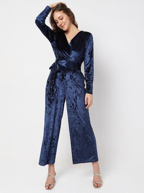 vero moda navy midi jumpsuit