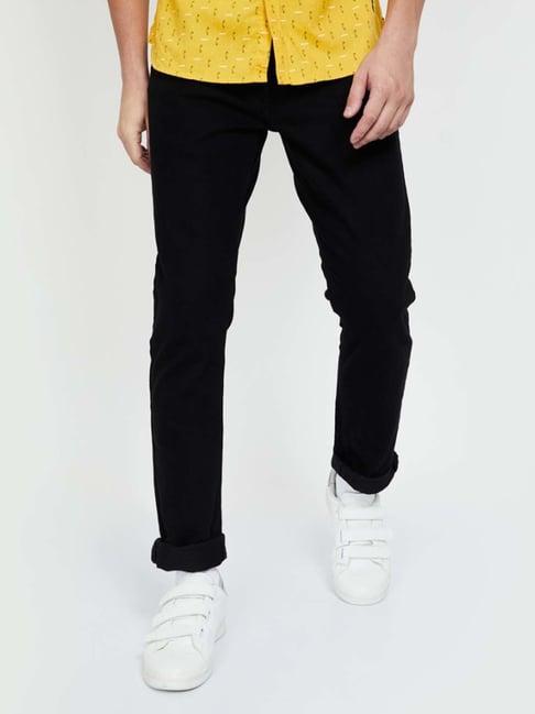 forca by lifestyle black skinny fit jeans