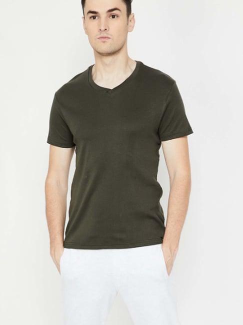 bossini olive cotton regular fit t-shirt