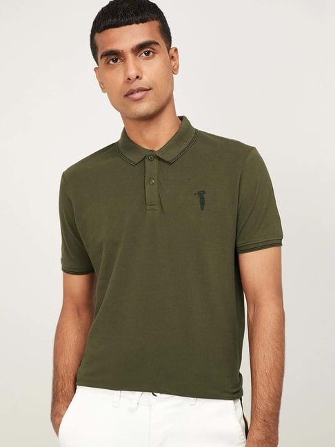 bossini olive regular fit polo t-shirt