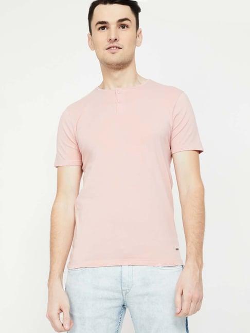 bossini light pink regular fit t-shirt