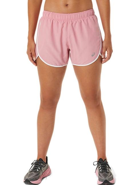 asics pink printed sports shorts