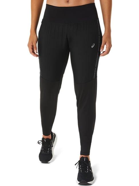 asics black mid rise track pants