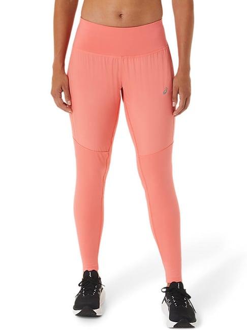 asics orange self pattern track pants