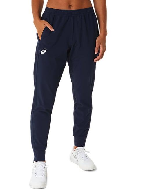 asics blue mid rise track pants