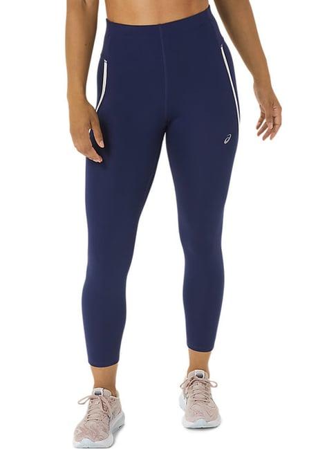 asics blue plain sports tights