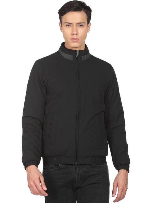 arrow sport black regular fit jacket