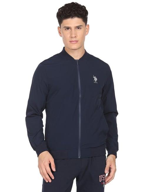 u.s. polo assn. navy blue regular fit bomber jacket