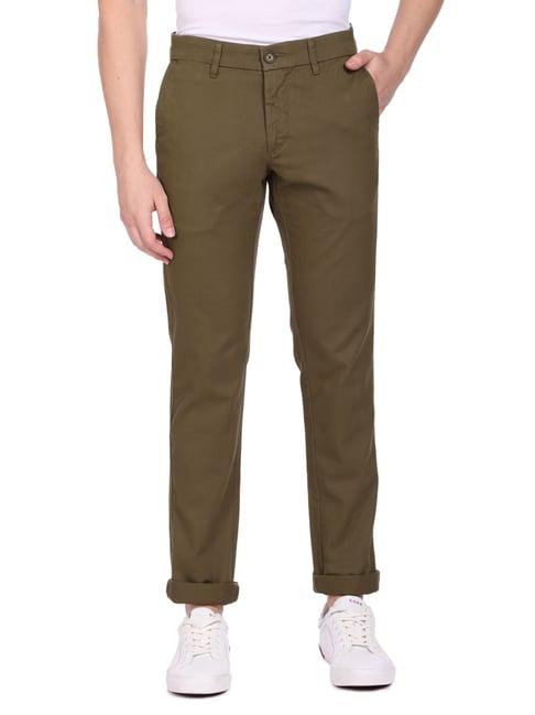 u.s. polo assn. dark olive cotton slim fit chinos