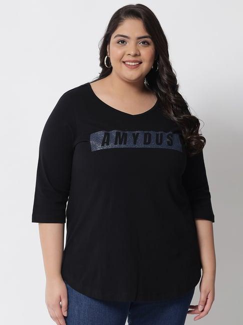 amydus black printed t-shirt