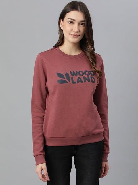 woodland purple cotton printed sweatshirt