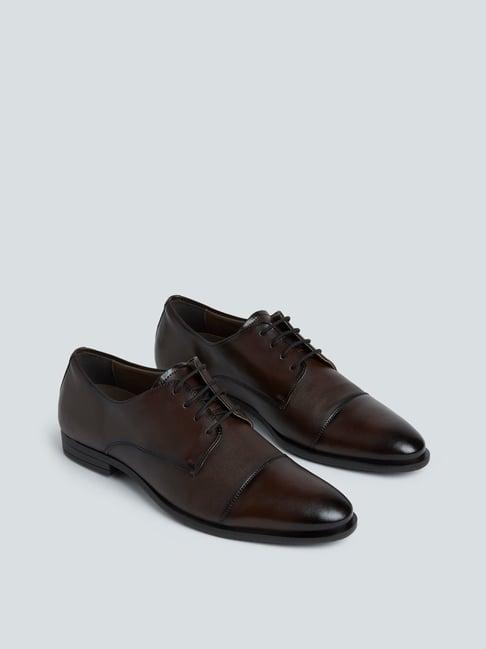 soleplay by westside dark brown lace-up shoes