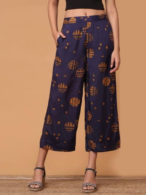 marigold lane blue printed palazzos