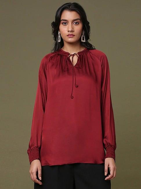 marigold lane red regular fit top