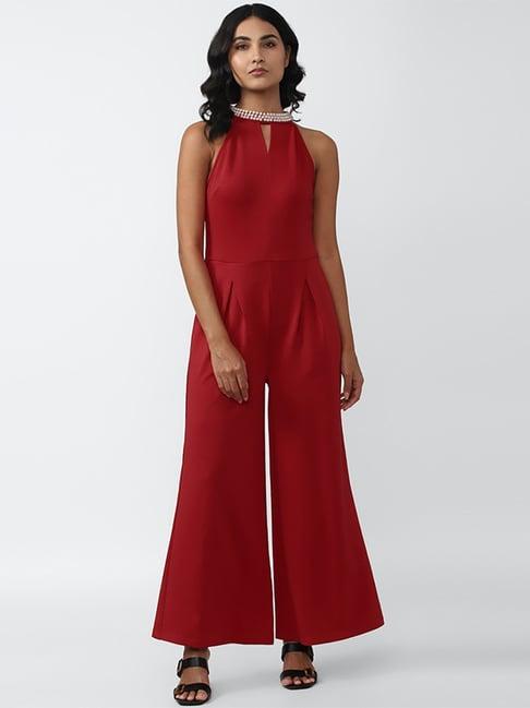 van heusen red sleeveless jumpsuit