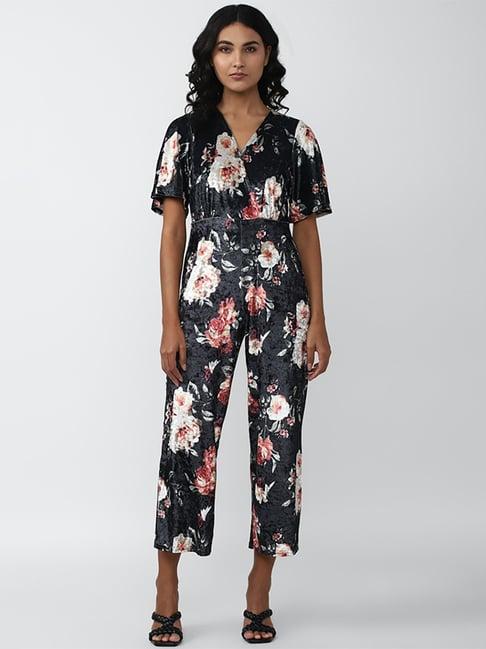 van heusen black floral print jumpsuit