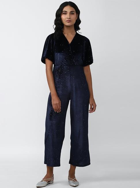 van heusen navy embellished jumpsuit