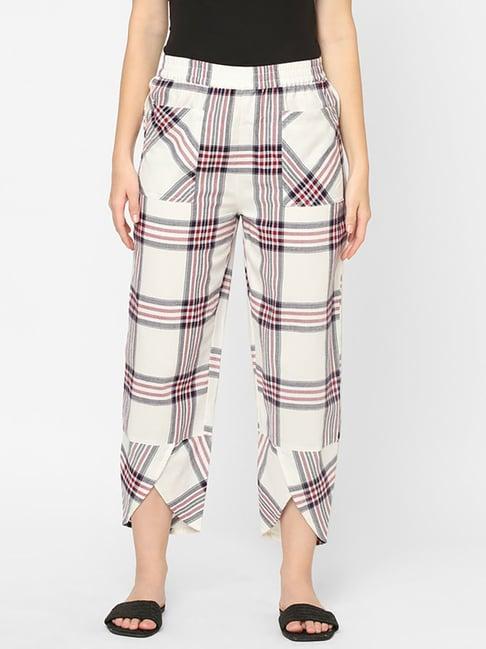 mystere paris multicolor cotton checks lounge pants