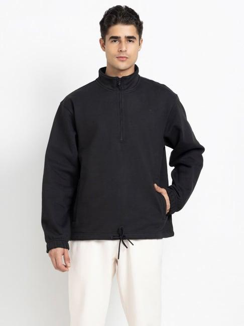 adidas originals black cotton regular fit sweatshirt