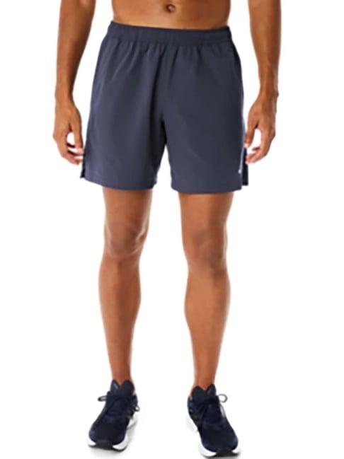 asics blue regular fit sports shorts