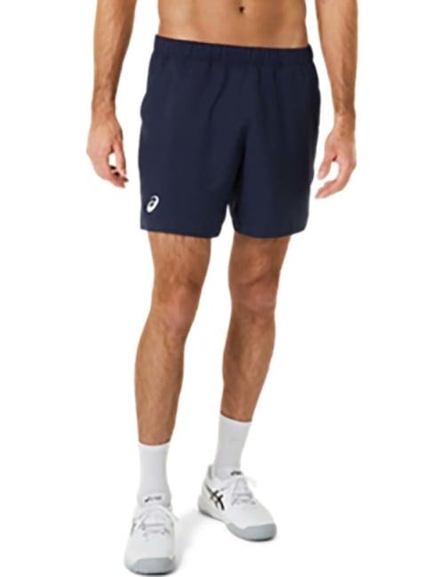 asics navy regular fit sports shorts