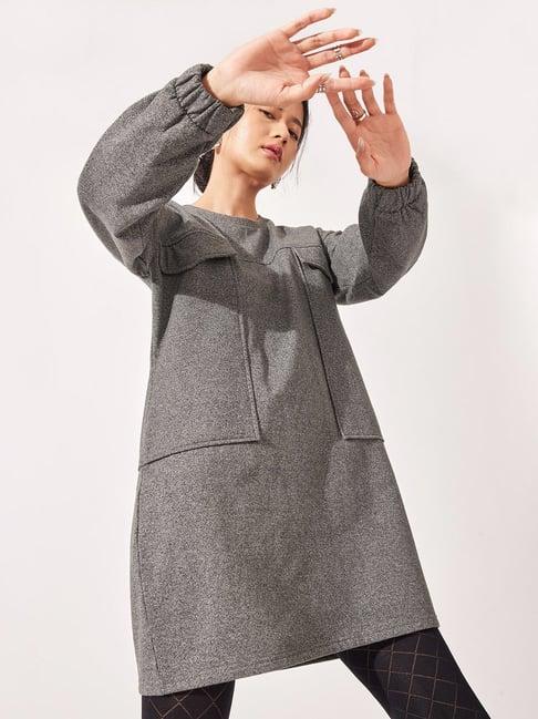 the label life grey t shirt dress