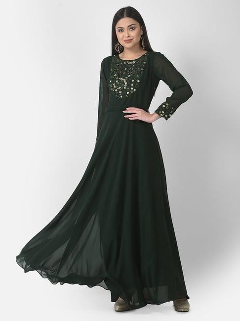 eavan green embellished maxi dress