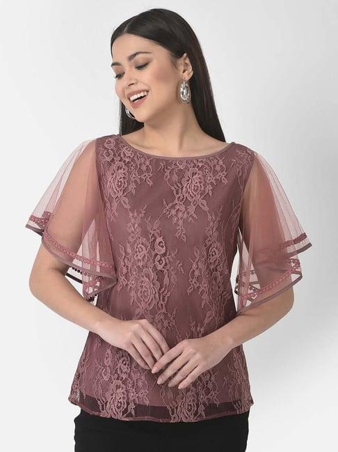 eavan brown lace top