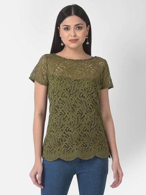 eavan green lace top