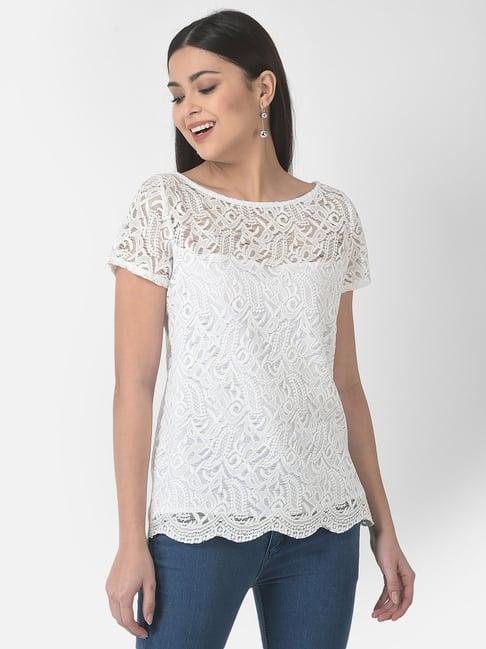 eavan white lace top