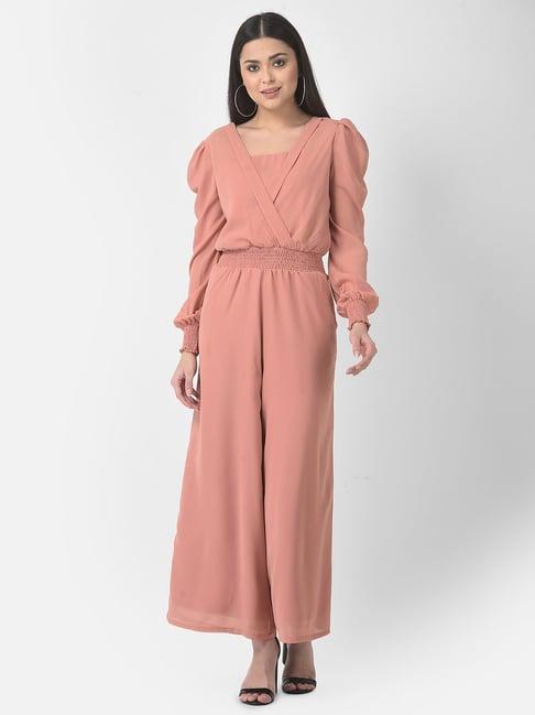 eavan peach georgette jumpsuit