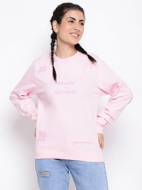 belliskey light pink printed pullover