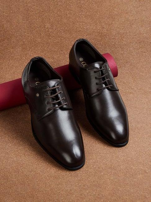 code by lifestyle men's brown derby shoes