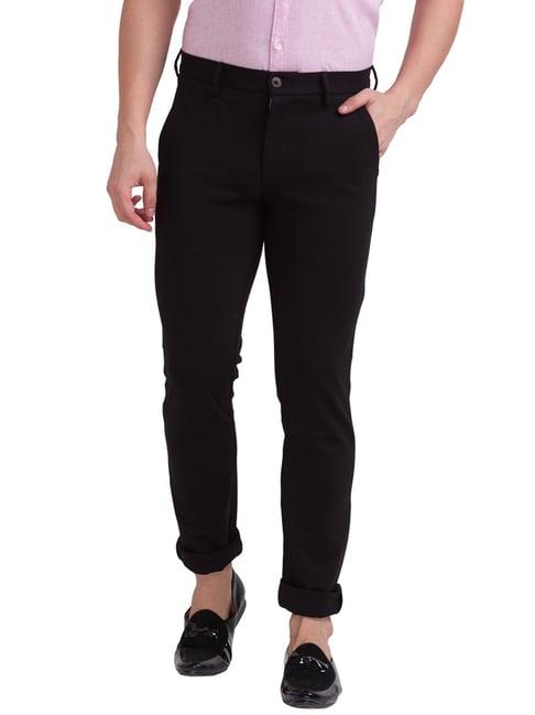 parx black tapered fit chinos