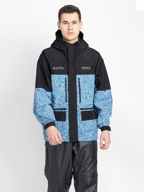 adidas originals blue & black regular fit adv wind cheater jacket