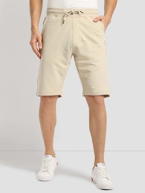 u.s. polo assn. beige regular fit shorts