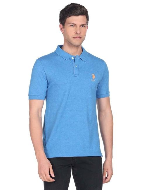 u.s. polo assn. blue slim fit polo t-shirt