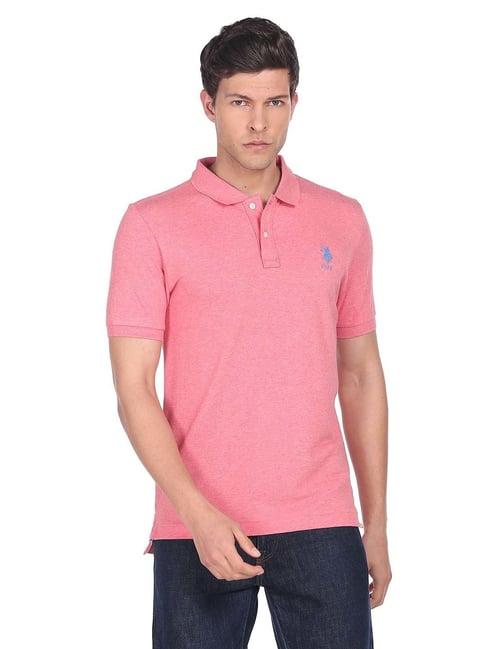 u.s. polo assn. pink slim fit polo t-shirt