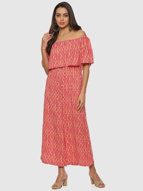 biba pink printed jumpsuit