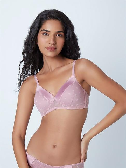 wunderlove by westside plum padded non-wired bra