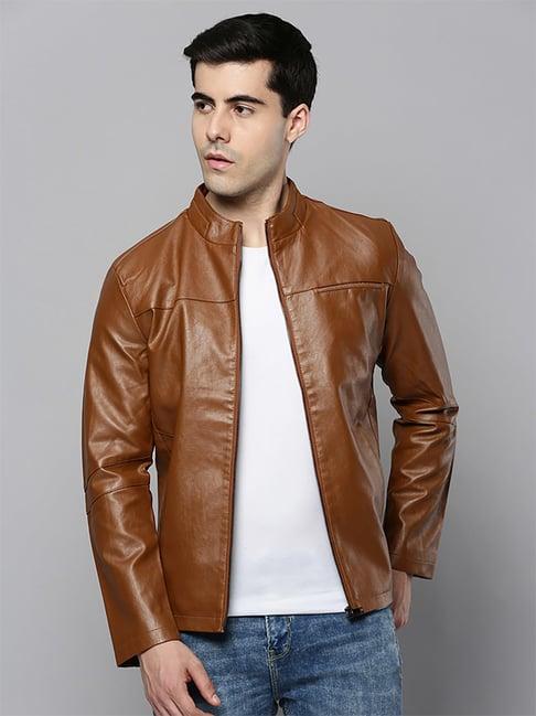 showoff tan comfort fit jacket