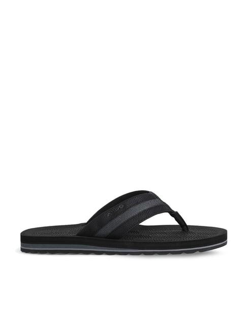 aldo men's black thong sandals