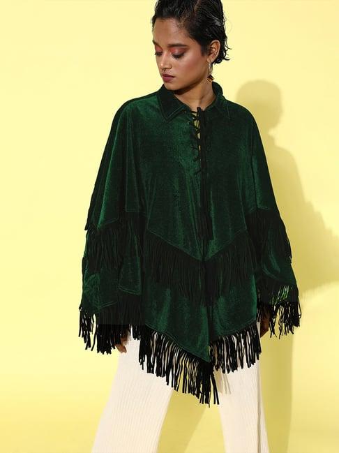 quiero green poncho