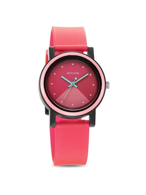 sonata 87038pp07w splash analog watch for women